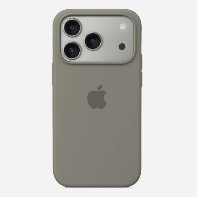 Solid Pebble Grey Soft Silicone iPhone Case