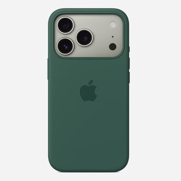 Solid Pine Green Soft Silicone iPhone Case