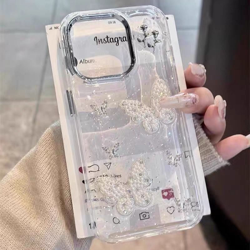 Premium Shimmer Pearl Butterfly Case - Image 2